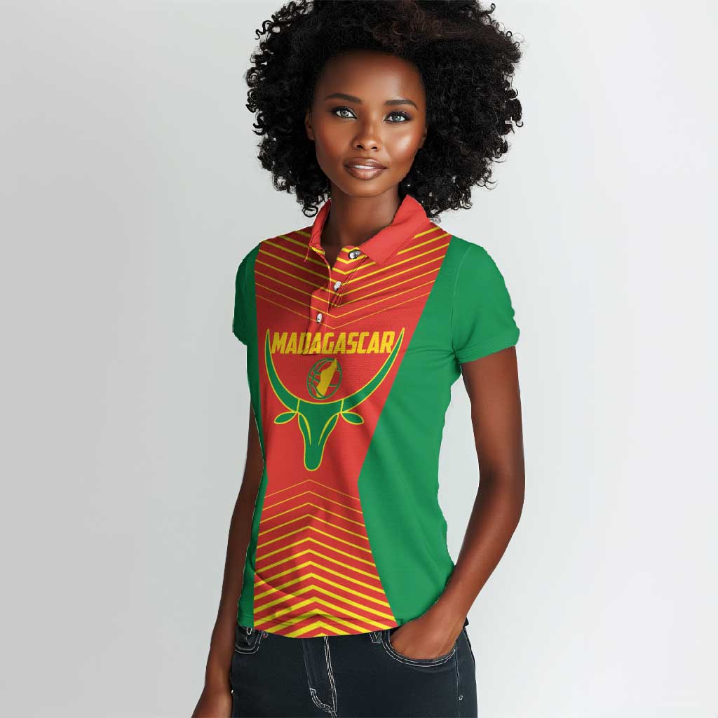 Afro Basketball Custom Madagascar Women Polo Shirt Come On Angel Manzano - African Pride
