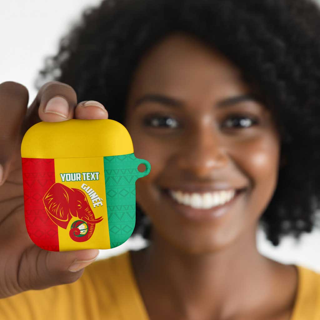 Guinea Basketball Custom AirPods Case Syli Nationale African Pattern