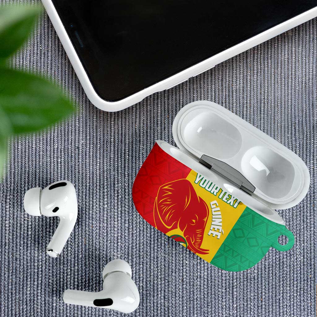 Guinea Basketball Custom AirPods Case Syli Nationale African Pattern
