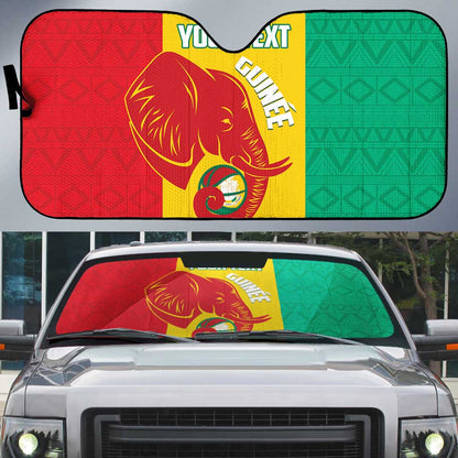 Guinea Basketball Custom Auto Sun Shade Syli Nationale African Pattern