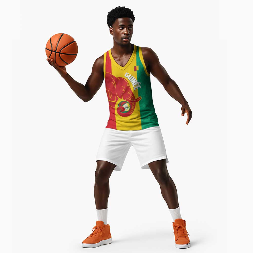 Afro Basketball Custom Guinea Basketball Jersey Syli Nationale African Pattern LT14