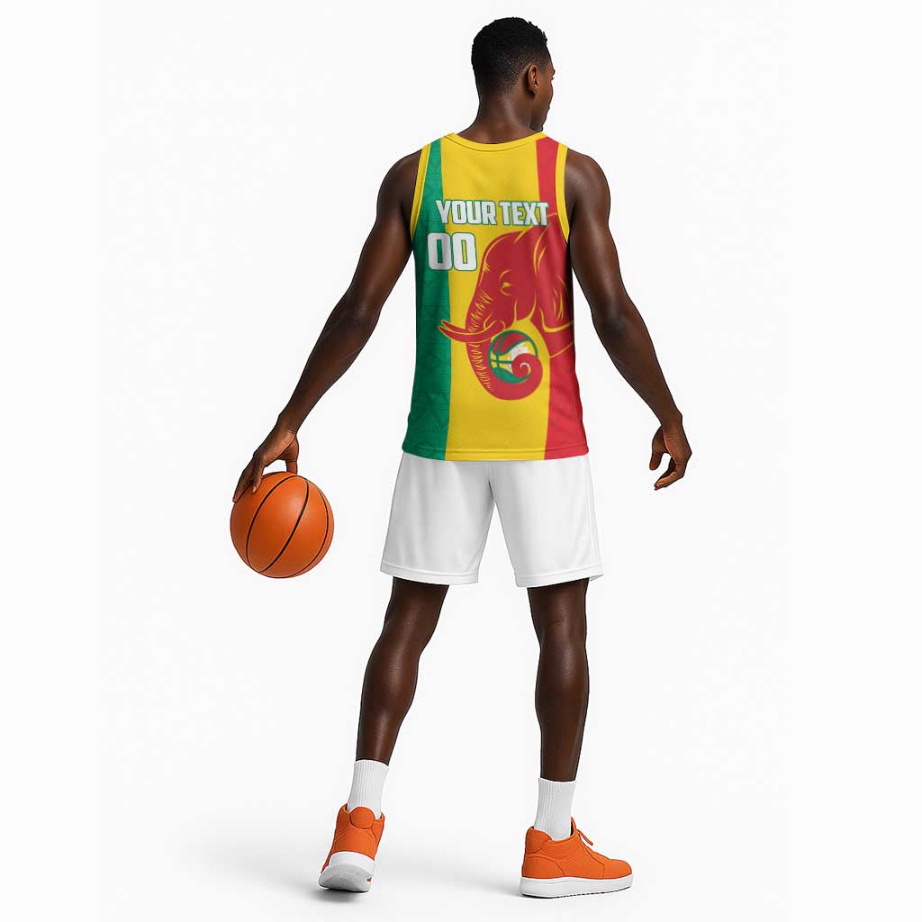 Afro Basketball Custom Guinea Basketball Jersey Syli Nationale African Pattern LT14