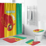 Guinea Basketball Custom Bathroom Set Syli Nationale African Pattern
