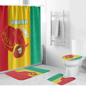 Guinea Basketball Custom Bathroom Set Syli Nationale African Pattern