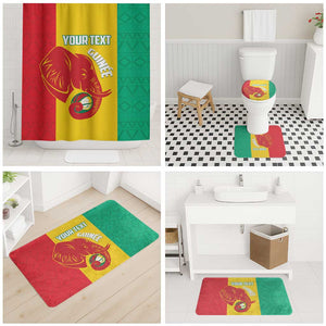 Guinea Basketball Custom Bathroom Set Syli Nationale African Pattern