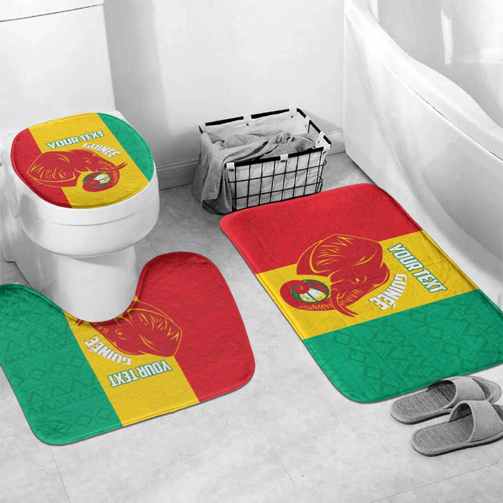 Guinea Basketball Custom Bathroom Set Syli Nationale African Pattern