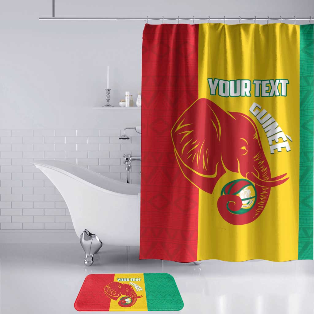 Guinea Basketball Custom Bathroom Set Syli Nationale African Pattern
