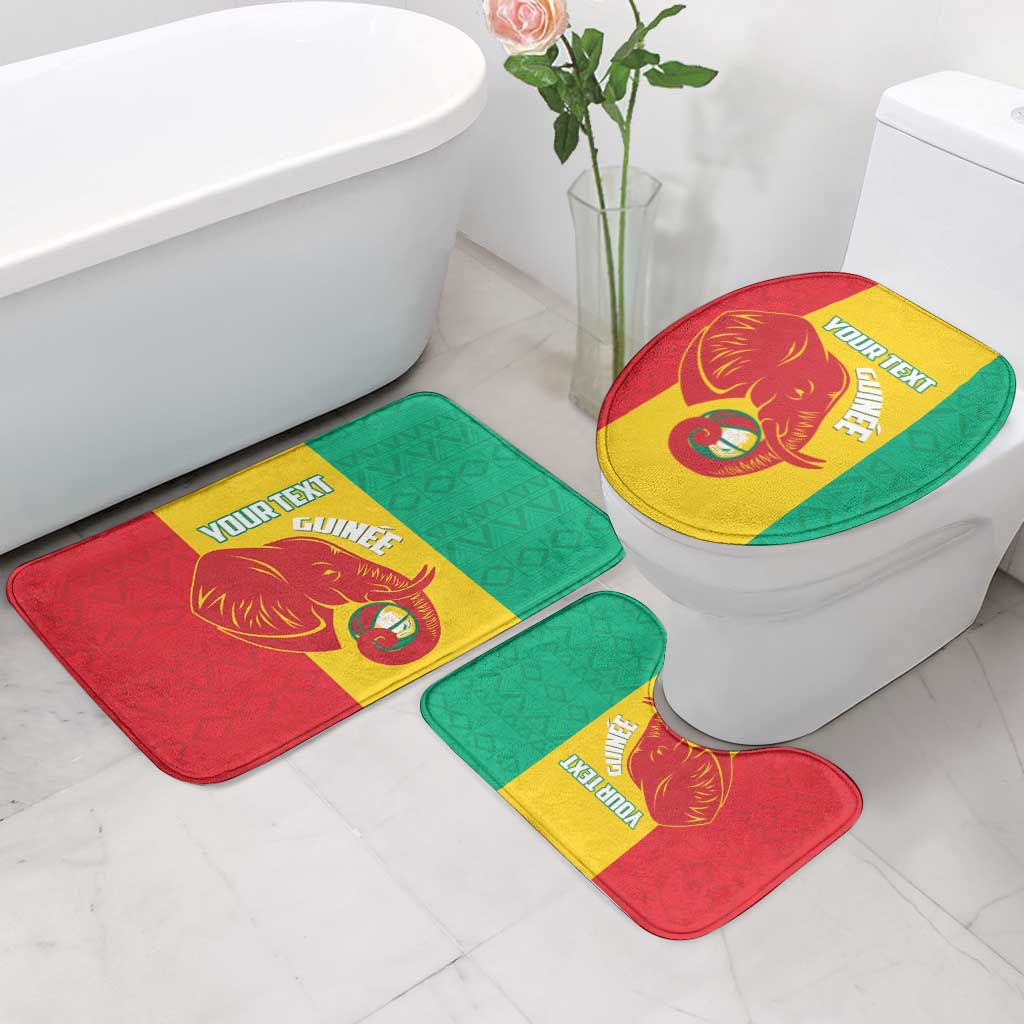 Guinea Basketball Custom Bathroom Set Syli Nationale African Pattern
