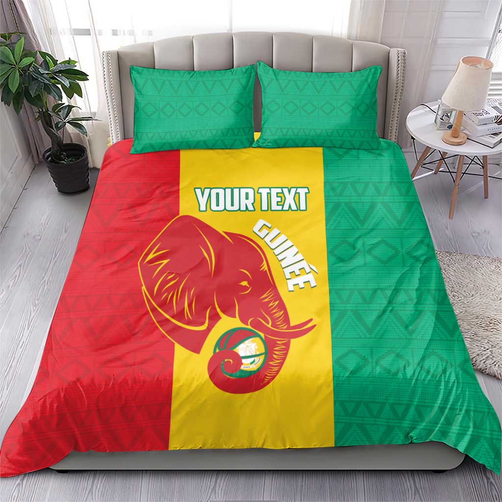 Afro Basketball Custom Guinea Bedding Set Syli Nationale African Pattern - African Pride
