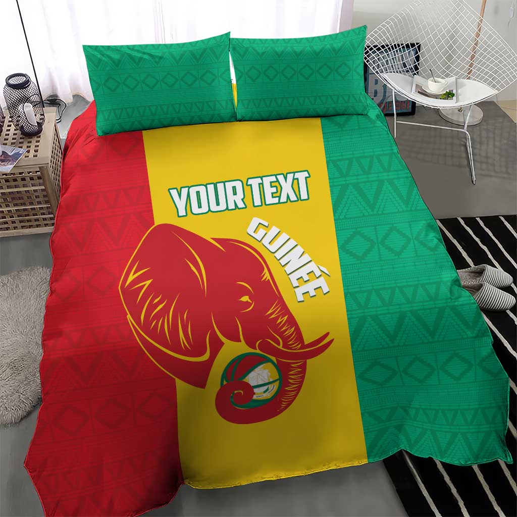 Afro Basketball Custom Guinea Bedding Set Syli Nationale African Pattern - African Pride