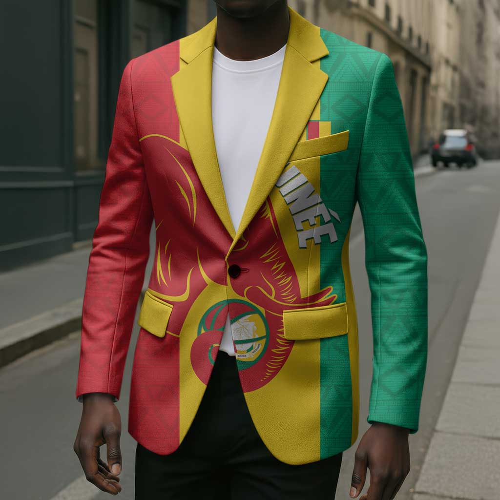 Guinea Basketball Custom Blazer Syli Nationale African Pattern