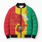 Guinea Basketball Custom Bomber Puffer Jacket Syli Nationale African Pattern