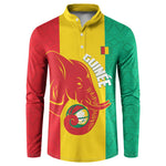 Guinea Basketball Custom Button Sweatshirt Syli Nationale African Pattern
