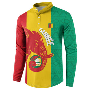 Guinea Basketball Custom Button Sweatshirt Syli Nationale African Pattern