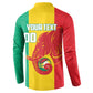 Guinea Basketball Custom Button Sweatshirt Syli Nationale African Pattern