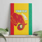 Afro Basketball Custom Guinea Canvas Wall Art Syli Nationale African Pattern - African Pride