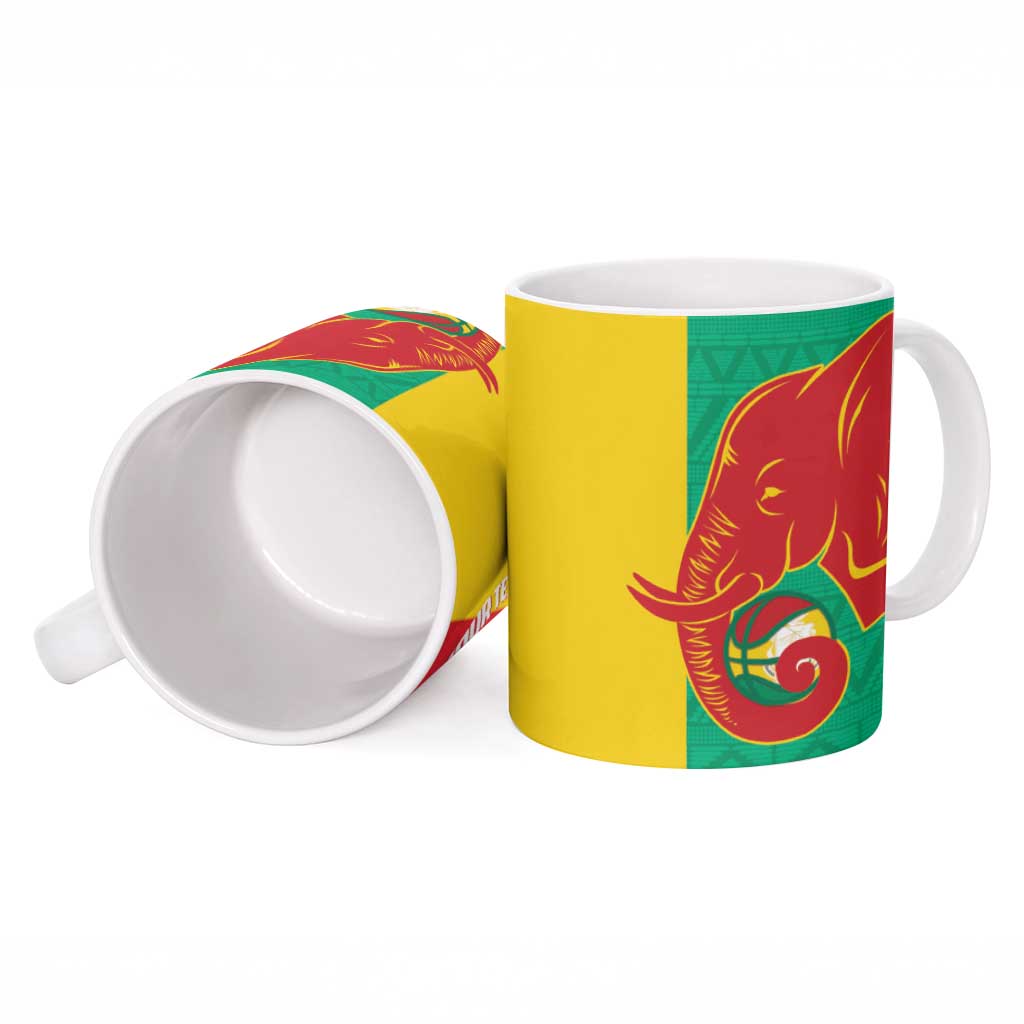 Guinea Basketball Custom Ceramic Mug Syli Nationale African Pattern