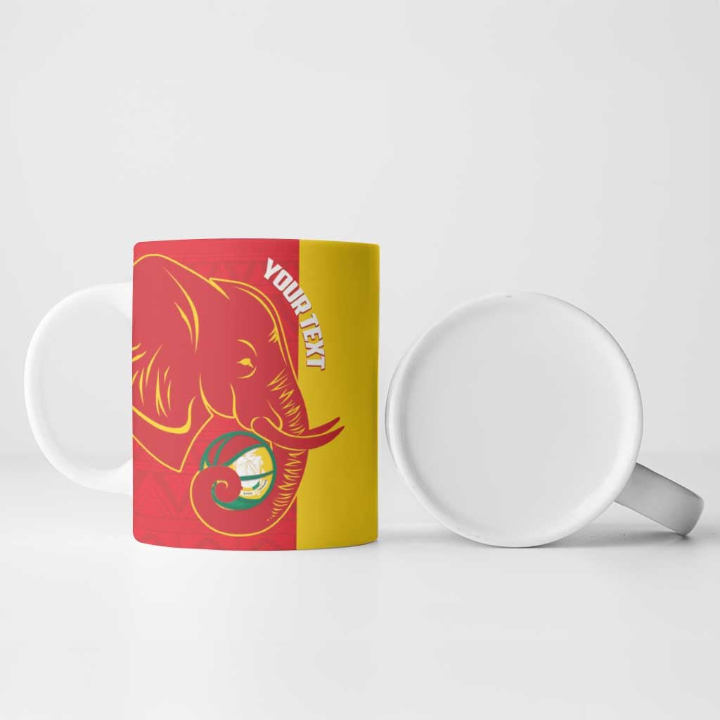 Guinea Basketball Custom Ceramic Mug Syli Nationale African Pattern