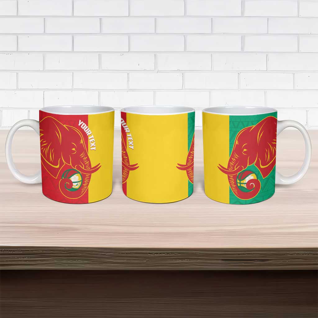 Guinea Basketball Custom Ceramic Mug Syli Nationale African Pattern