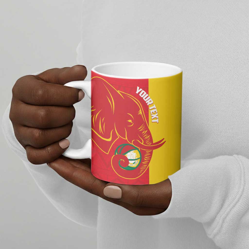 Guinea Basketball Custom Ceramic Mug Syli Nationale African Pattern