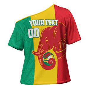 Guinea Basketball Custom Cross Shoulder Shirt Syli Nationale African Pattern