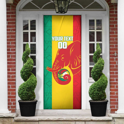 Guinea Basketball Custom Door Cover Syli Nationale African Pattern