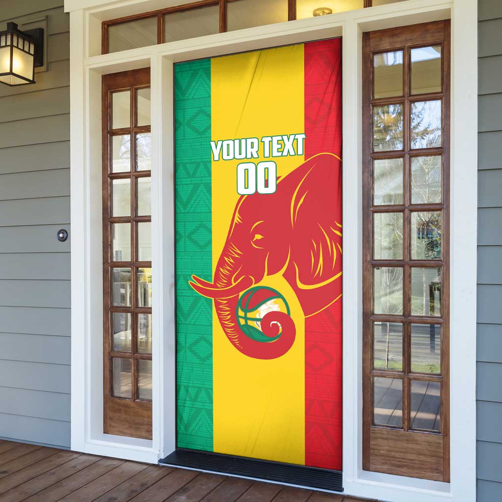 Guinea Basketball Custom Door Cover Syli Nationale African Pattern
