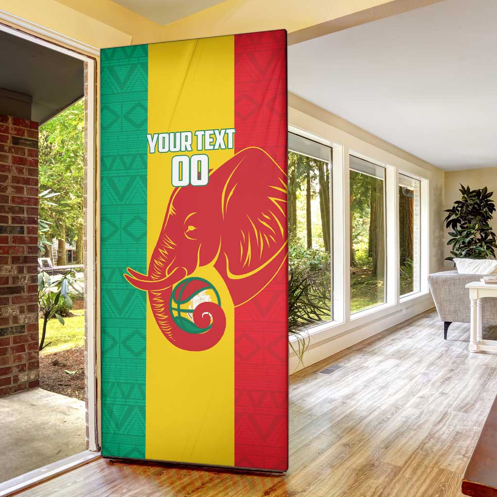 Guinea Basketball Custom Door Cover Syli Nationale African Pattern