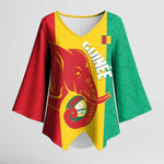 Guinea Basketball Custom Kimono Sleeve Blouse Syli Nationale African Pattern