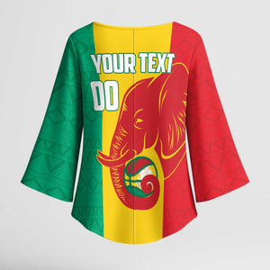 Guinea Basketball Custom Kimono Sleeve Blouse Syli Nationale African Pattern