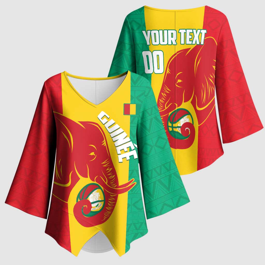 Guinea Basketball Custom Kimono Sleeve Blouse Syli Nationale African Pattern