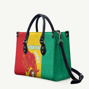 Guinea Basketball Custom Leather Bag Syli Nationale African Pattern