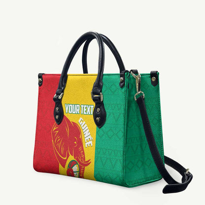 Guinea Basketball Custom Leather Bag Syli Nationale African Pattern
