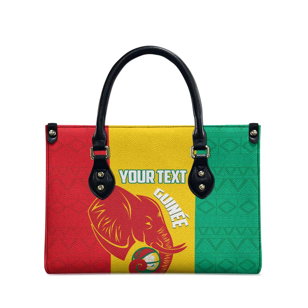 Guinea Basketball Custom Leather Bag Syli Nationale African Pattern