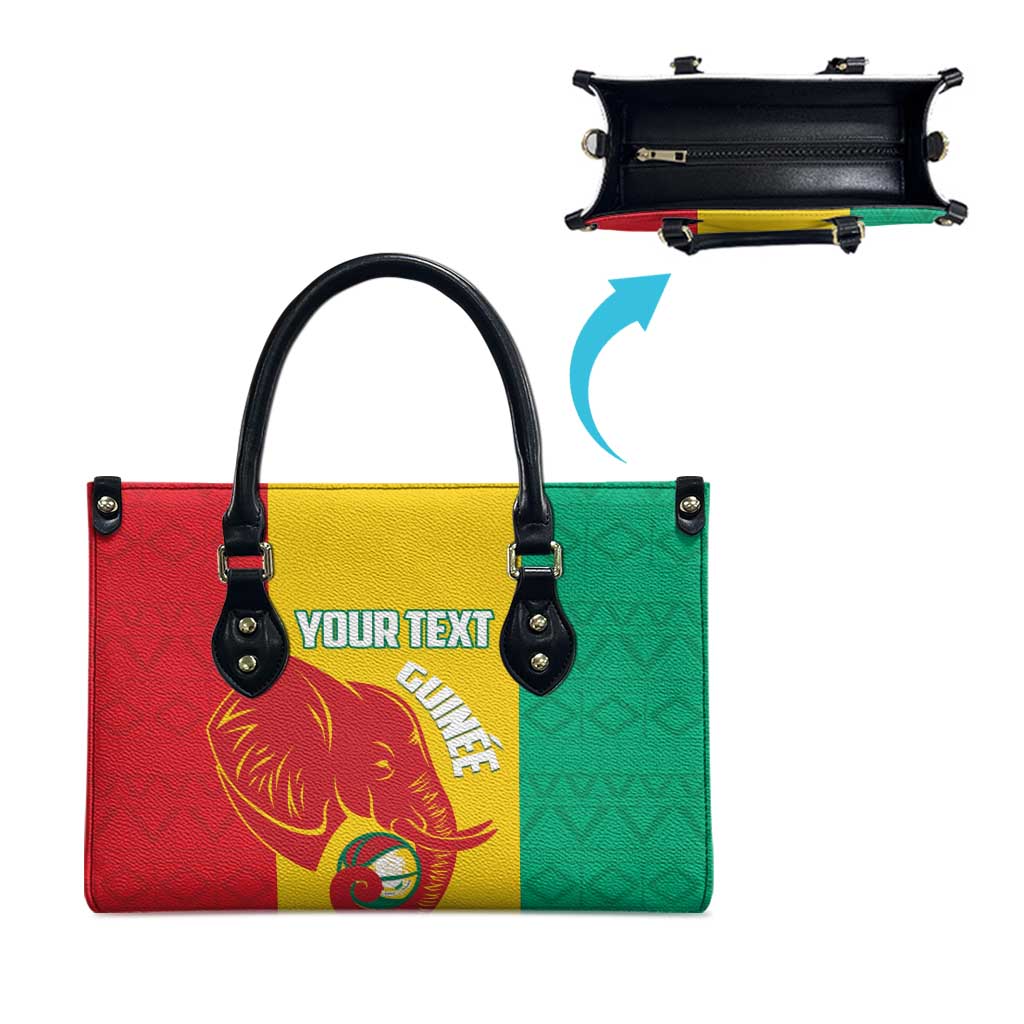 Guinea Basketball Custom Leather Bag Syli Nationale African Pattern