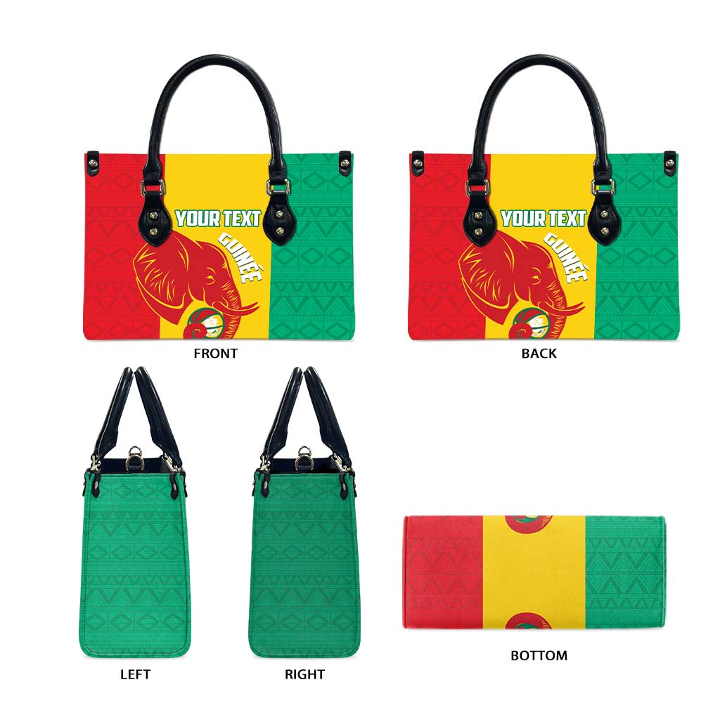 Guinea Basketball Custom Leather Bag Syli Nationale African Pattern