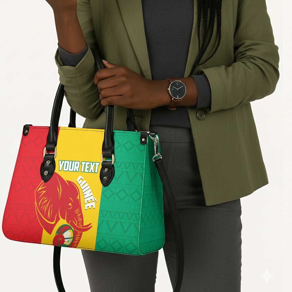 Guinea Basketball Custom Leather Bag Syli Nationale African Pattern