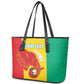 Afro Basketball Custom Guinea Leather Tote Bag Syli Nationale African Pattern - African Pride