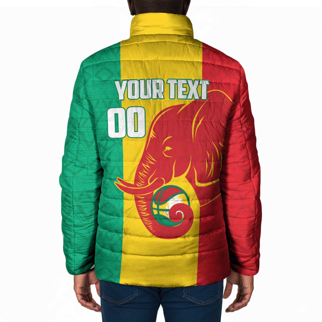 Guinea Basketball Custom Padded Jacket Syli Nationale African Pattern