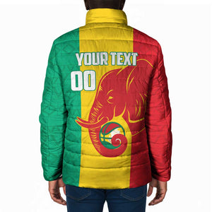 Guinea Basketball Custom Padded Jacket Syli Nationale African Pattern