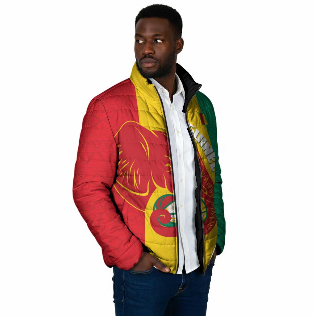 Guinea Basketball Custom Padded Jacket Syli Nationale African Pattern