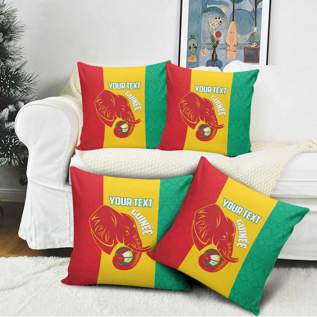 Guinea Basketball Custom Pillow Cover Syli Nationale African Pattern