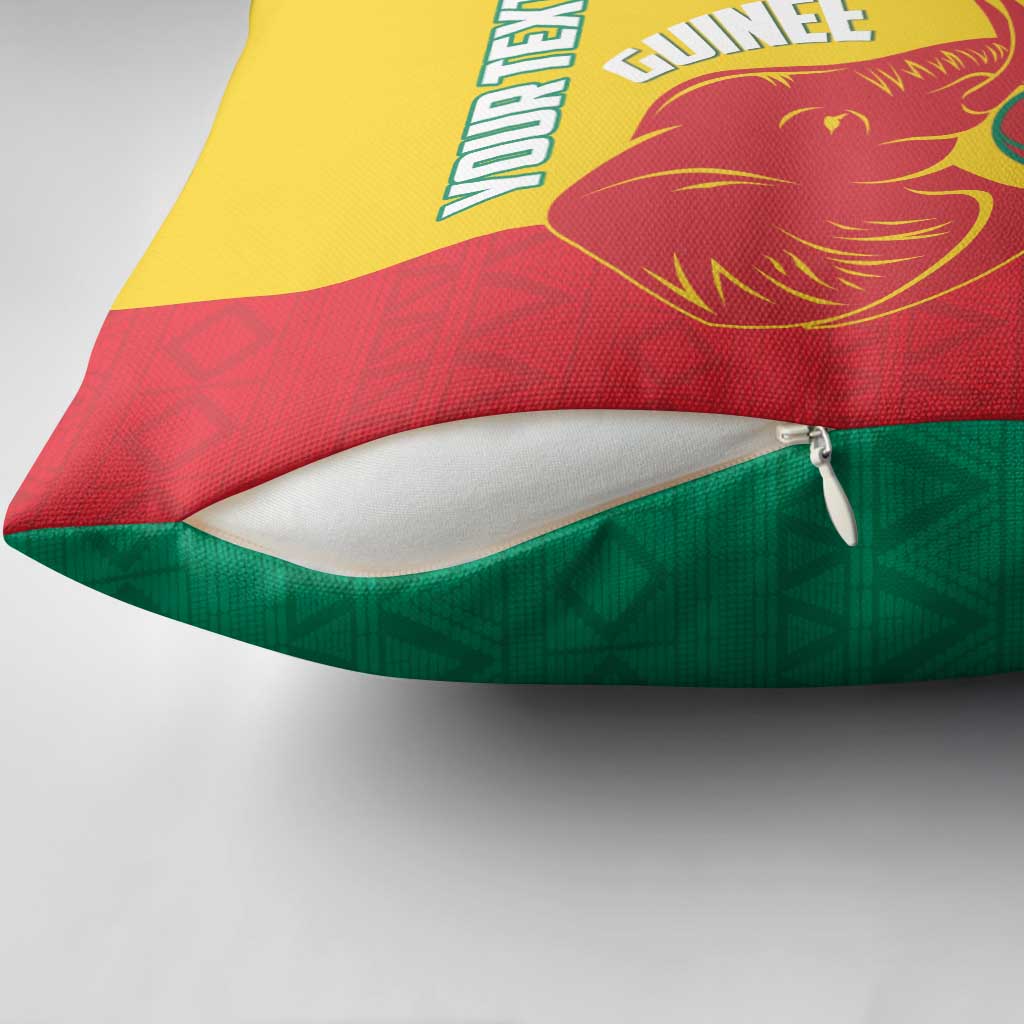Guinea Basketball Custom Pillow Cover Syli Nationale African Pattern