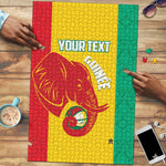 Guinea Basketball Custom Puzzle Syli Nationale African Pattern
