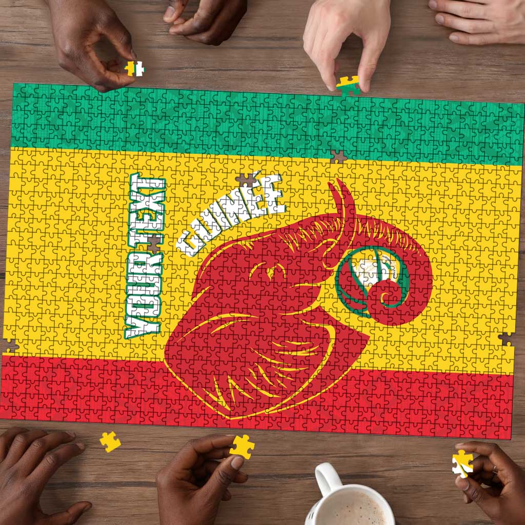 Guinea Basketball Custom Puzzle Syli Nationale African Pattern