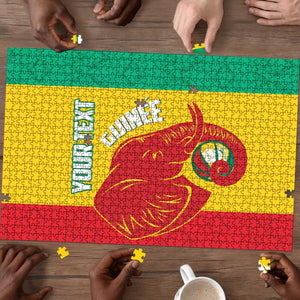 Guinea Basketball Custom Puzzle Syli Nationale African Pattern