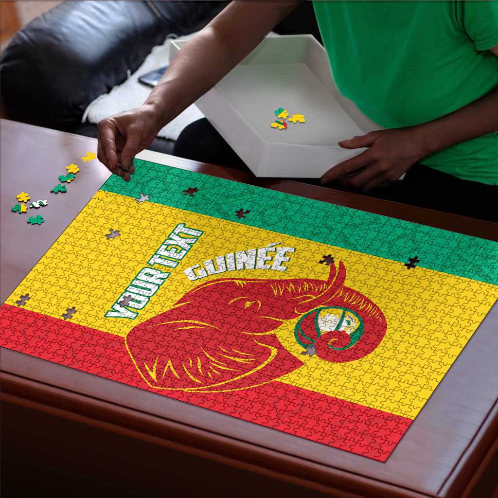 Guinea Basketball Custom Puzzle Syli Nationale African Pattern