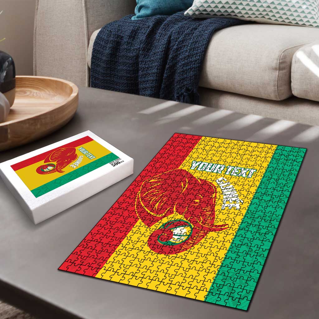 Guinea Basketball Custom Puzzle Syli Nationale African Pattern
