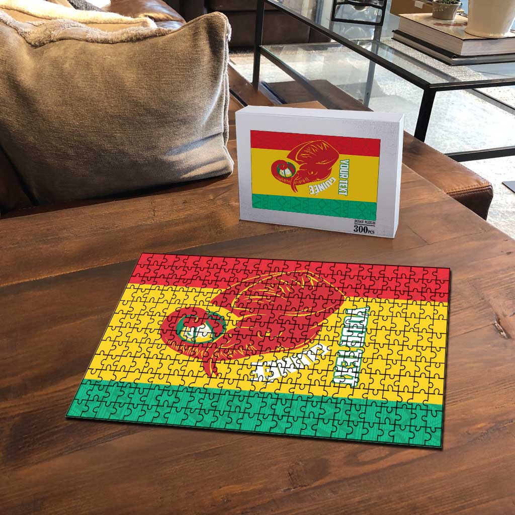 Guinea Basketball Custom Puzzle Syli Nationale African Pattern