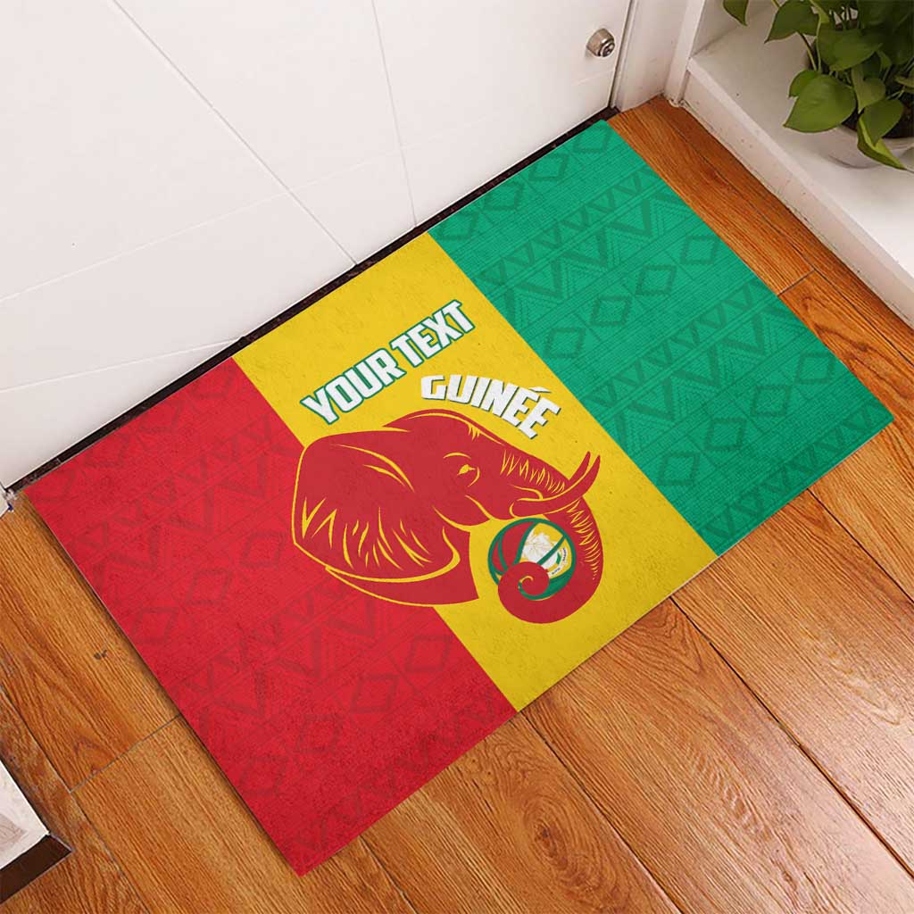 Afro Basketball Custom Guinea Rubber Doormat Syli Nationale African Pattern - African Pride